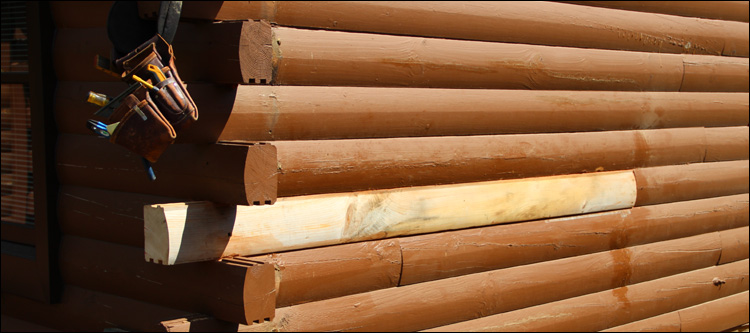 Log Home Damage Repair  Buncombe County,  North Carolina