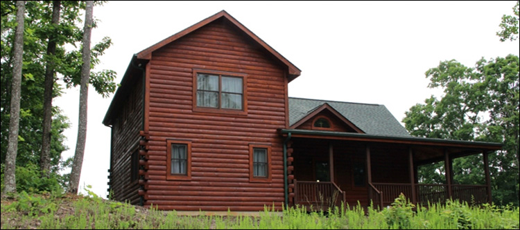 Professional Log Home Borate Application  Buncombe County,  North Carolina